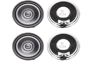 uxcell 磁気スピーカー 交換用スピーカー 3 W 4 Ω DIY 40mm ラウンドシェイプ DVD/EVD 4個入り