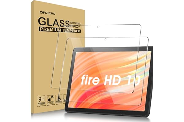 Newzerol【2枚】For HD 10 2023 10.1インチ専用強化ガラスフィルム 第13世代 旭硝子素材・耐衝撃硬度9H・0.26mm・2.5D・高透過率・飛散防止・気泡防止・画質そのまま ラウンドエッジ加工 HD 10 2023用液晶保護フィルム