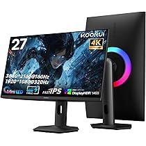 Amazon.co.jp: KOORUI QD-MiniLED 27インチ ゲーミングモニター 4K
