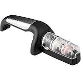 Global G-91/SB 2-Stage Ceramic Water Sharpener Knife Sharpener | Includes Coarse and Fine Ceramic Wheels