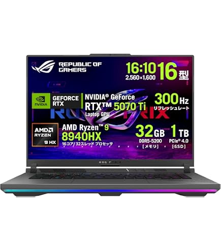 Amazon.co.jp: ASUS ゲーミングノートPC ROG Strix G16 G614FR 16