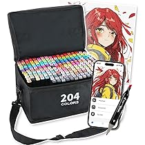 Amazon | イラストマーカー 204色 カラーペン セット 無料APP