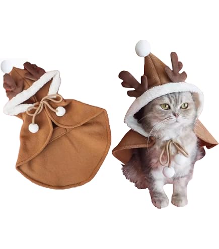 Amazon | Socpuro クリスマス 犬服 猫服 サンタ コスチューム 帽子付き