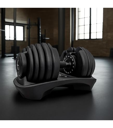 Amazon | 【新型 片手で可変】可変式ダンベル【24kg 15段階調整