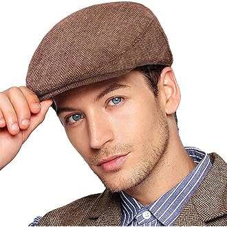 mens tweed flat cap
