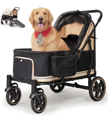 Amazon.co.jp: [otoye] 大型犬用 4 輪ペットカート 55kg 耐荷重｜多頭