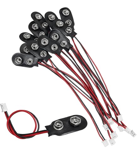 9V Battery Connector, Ancable 20-Pack I Type 9 Volt Battery Wire Clip 9V Battery Connector, Ancable 20-Pack I Type 9 Volt Battery Wire Clip