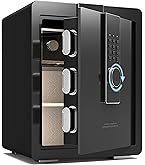Amazon.co.jp: NATRKE 金庫 家庭用金庫 暗証番号 テンキー式 電子 防犯