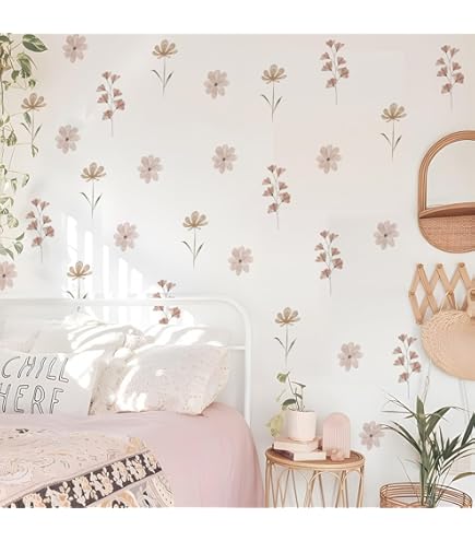 Maitys Boho Daisy Wall Decor - 3 Piece Rattan Flower Wall Hanging Set