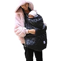 7AM Enfant Baby Carrier Cover - K-Poncho Heavyweight 3 In 1 Versatile Ergonomic, Plush Lining Pouch, Baby Bunting Bag With Universal Fit Over Baby Carrier, Car Seats And Strollers, Grows With Child