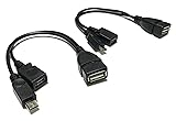 Access 【 15cm x 2本 】 2 in 1 Micro USB ケーブル（OTGケーブル + 電源ケーブル） EM41A-2P