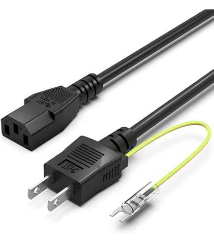 Amazon | メガネ型電源コード 1.2m｜125V 7A PSE認証済み