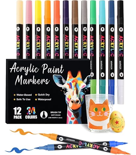 Amazon | Xushro アクリルマーカーセット - 240本の筆先 無血耐光