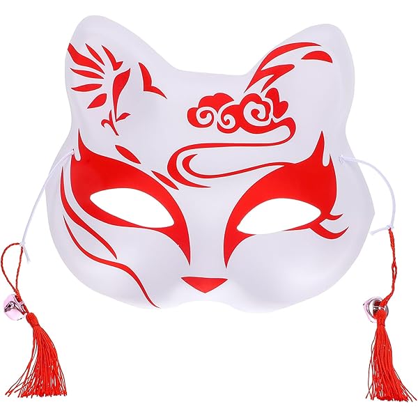 Amazon.co.jp: [SAFIGLE] きつねの面 半面 狐 お面 キツネ お面 和風
