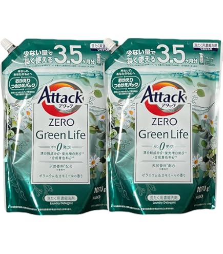 Amazon | 【販路限定】アタックZERO グリーンライフ 詰め替え ×2袋