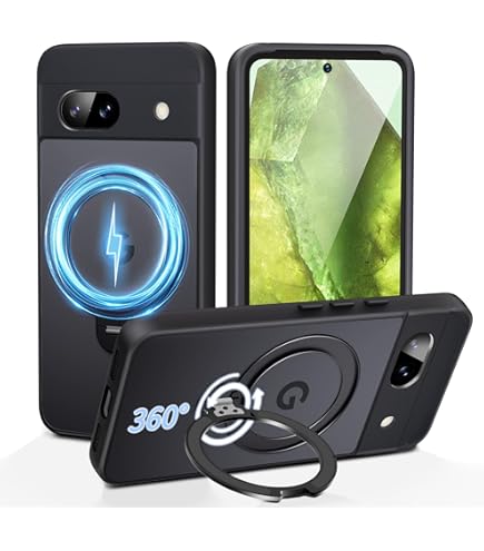 Amazon | ZXZone Google Pixel 8a 用 ケース リング付き 360°回転