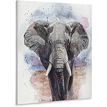 水彩画（象） Eng sub] 5min Easy Watercolor | African Elephant - YouTube