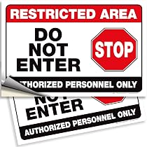 Restricted Area Do Not Enter Authorized Personnel Metal Sign Restricted Area Do Not Enter Authorized Personnel Metal Sign