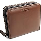 Amazon アルファキュービック Alpha Cubic 本革 二つ折り財布 メンズ L字ファスナー付き シンプル ベーシック 牛革 財布 ジッパー ウォレット ファスナー 紳士 フォーマル ビジネス 天然牛革 大人 男性 ブラウン E Mono イーモノ 財布