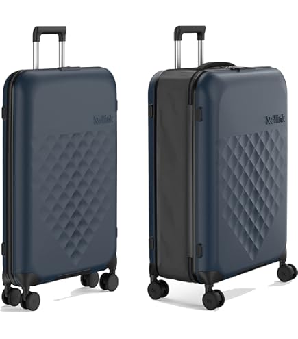 Amazon | [K＆M] スーツケース 58L スカイブルー 折りたたみ フロント