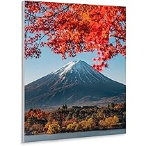油絵 油彩 油彩画 絵 絵画【富士山と紅葉】 油絵 油彩 油彩画 絵 絵画【富士山と紅葉】 - メルカリ
