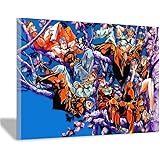 ジョジョの奇妙な冒険アニメーションポスター、キャンバス壁画印刷、リビングルーム寝室装飾ウォールアートギフト40x60cm（16x24inch）フレームレス