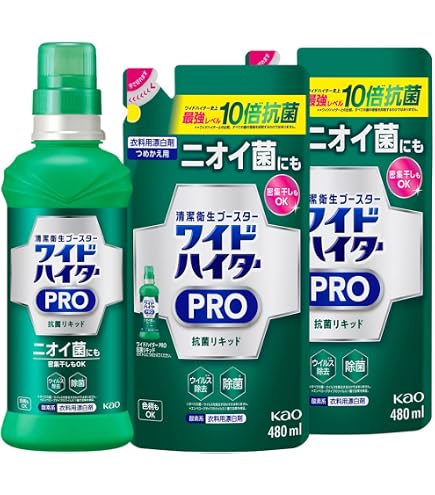 Amazon.co.jp: 花王 ワイドハイターPRO 抗菌リキッド 詰替 450ml [×8個