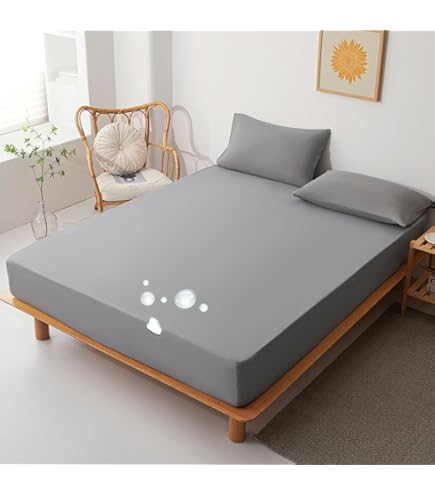 Amazon｜防水ボックスシーツ 綿100％ マットレスカバー ベッドシーツ