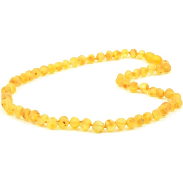 Raw Amber Necklace for Adults - Lemon 