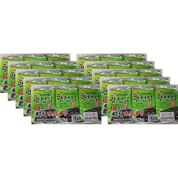 Amazon.co.jp: 韓国のり 光天のり 12パック×10袋 1BOX ごま油