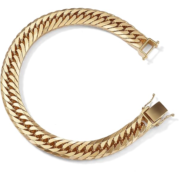 12TC 18K 日本製ゴールド 17cm 3.02 grams ブレスレット Amazon.co.jp: Speranza K18 18K Gold Kihei Bracelet, 8 Sided Triple