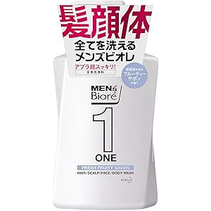 メンズビオレ ONE オールインワン全身洗浄料 フルーティーサボンの香り ポンプ 480ml