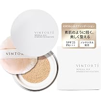Amazon | VINTORTE ミネラル シルク ファンデーション パフ付 ハイ