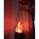 LEDの吊り模擬炎のランプwanshengの装飾の焚き火電子brazierランプバーKTV吊りランプの小道具3Dダイナミックプロジェクターのクリスマスライト、0.32KG