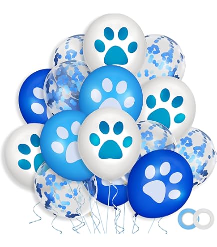Paw Print Tablecloth 3-Pack - 54"x108" Plastic Dog Bone Table Cover For Pet Birthday Party Decorations, Blue - View #7