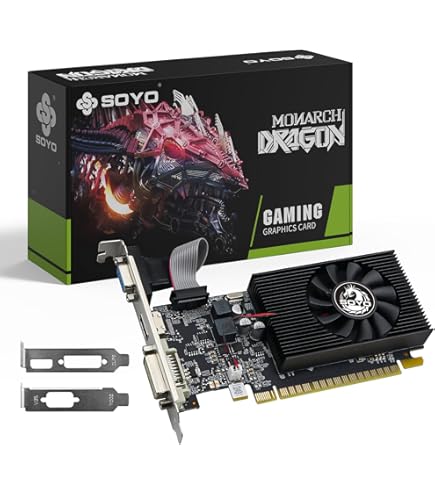 QTHREE GeForce GT 730 4GB DDR3 Low Profile Graphics Card, 2X