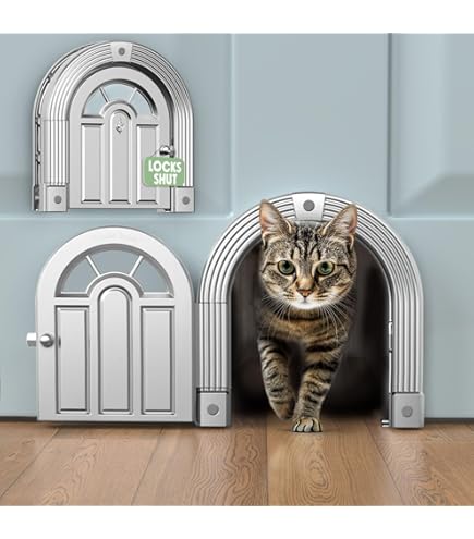 Amazon.co.jp: サンセイ 国産工事不要サッシ用パネルキャットドア S