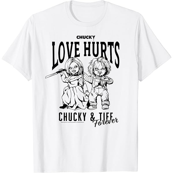 Amazon | チャイルド・プレイ Chucky&Tiffany Tシャツ | Tシャツ
