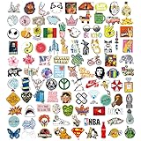 スポーツステッカーセット 100枚 防水 スポーツシールパック ステッカースーツケース 車 バイク ヘルメット スケボー ギターなどに適用 (100A)
