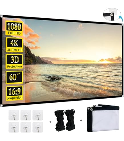 Amazon | Taotique プロジェクタースクリーン 72インチ 4K ムービー