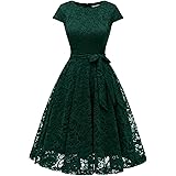 Amazon Co Jp Gergeousレース ワンピース 半袖 黒 ワンピース フォーマル 結婚式 発表会 夏 ひざ丈ワンピース 服 ファッション小物