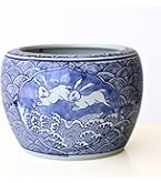 Amazon.co.jp: 火鉢 陶器鉢 水鉢 陶器 睡蓮鉢 メダカ鉢 めだか鉢