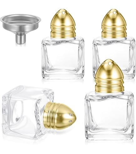 New Star Foodservice 22223 Glass Cube Mini Salt and Pepper Shaker with Gold Plated Top, 0.5-Ounce, Set of 48 : Buy Online at Best Price in KSA - Souq is now
