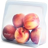 Stasher Silicone Stand-Up Bag, Grade Reusable Food Prep Storage Container, Clear | Reduce Single-Use Plastic | Cook, Store, o