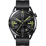 Huawei Watch GT 3 Active 46 mm Black Stainless Steel Case Black Fluoroelastomer Strap