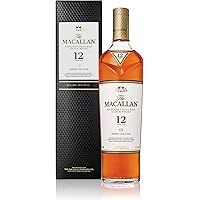 Single Malt Whiskey, The Macallan, 12 Years, UK, 23.7 fl oz (700 ml), Alcohol Gift Box Included