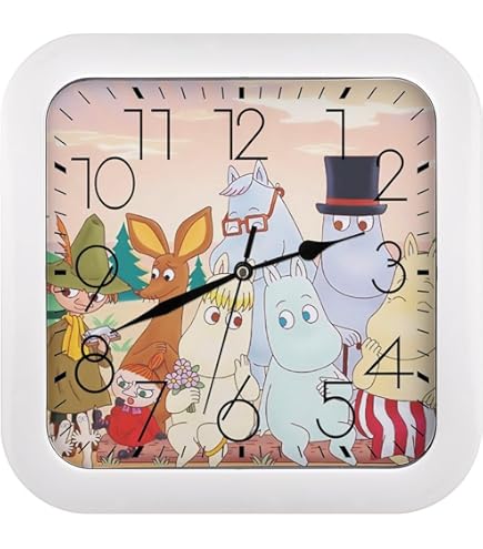 Amazon.co.jp: ムーミン 掛け時計 静音 連続秒針 壁掛け時計 掛時計