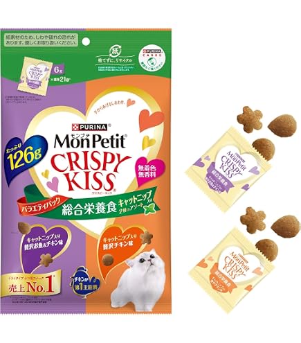 Amazon.co.jp: モンプチ クリスピーキッス キャットフード おやつ