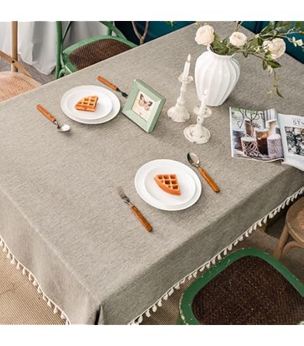 麻テーブルクロス　北欧 Tuokus」テーブルクロス 綿麻 テーブルマット テーブルカバー