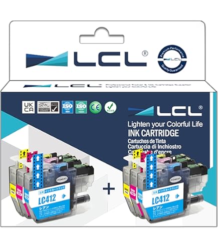 Amazon.co.jp: LCL Brother用 ブラザー用 LC412 LC412XL LC412BK